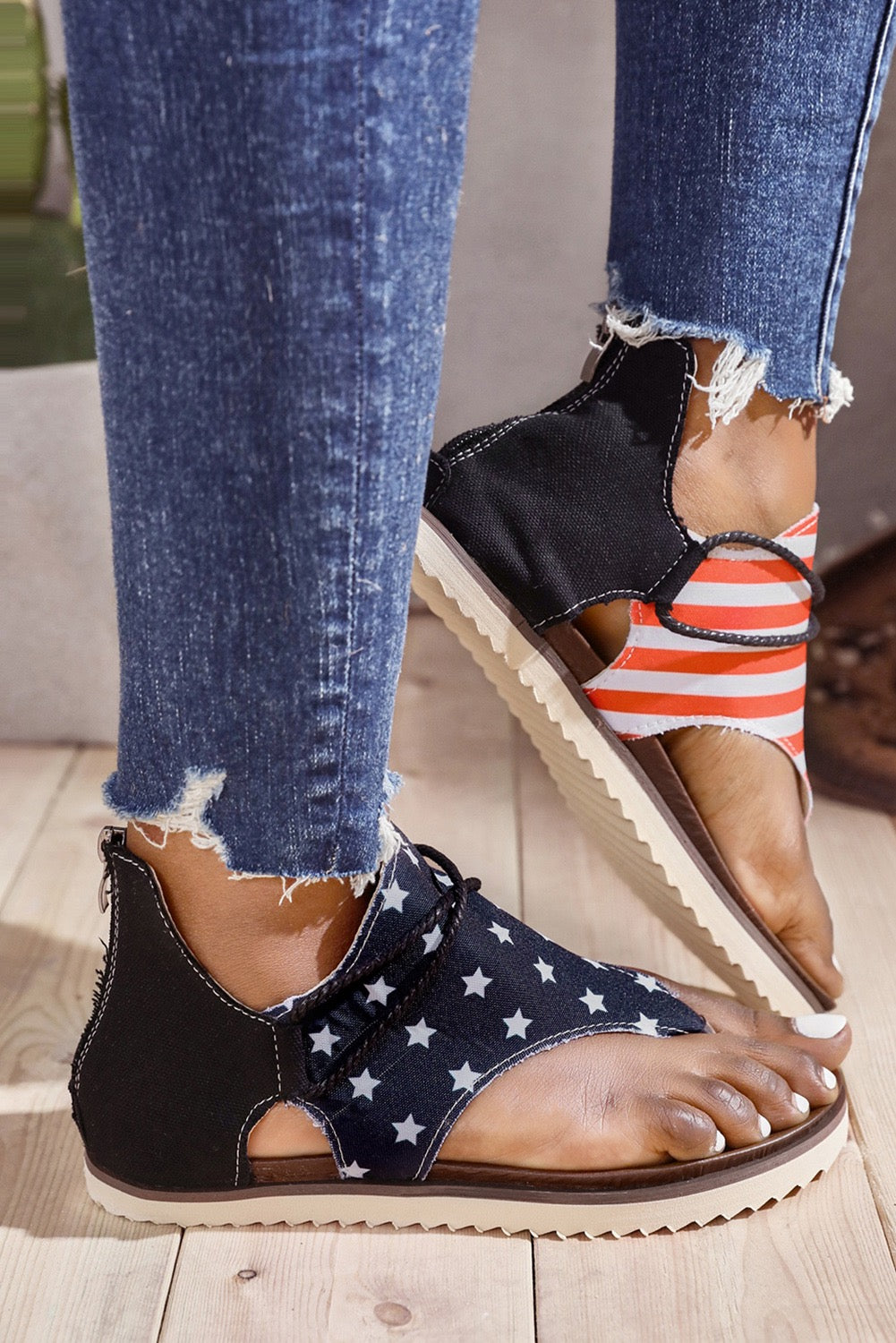 American Flag Sandals