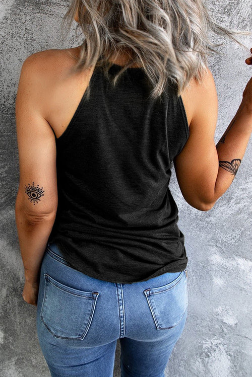 American Flag Sunflower Tank Top